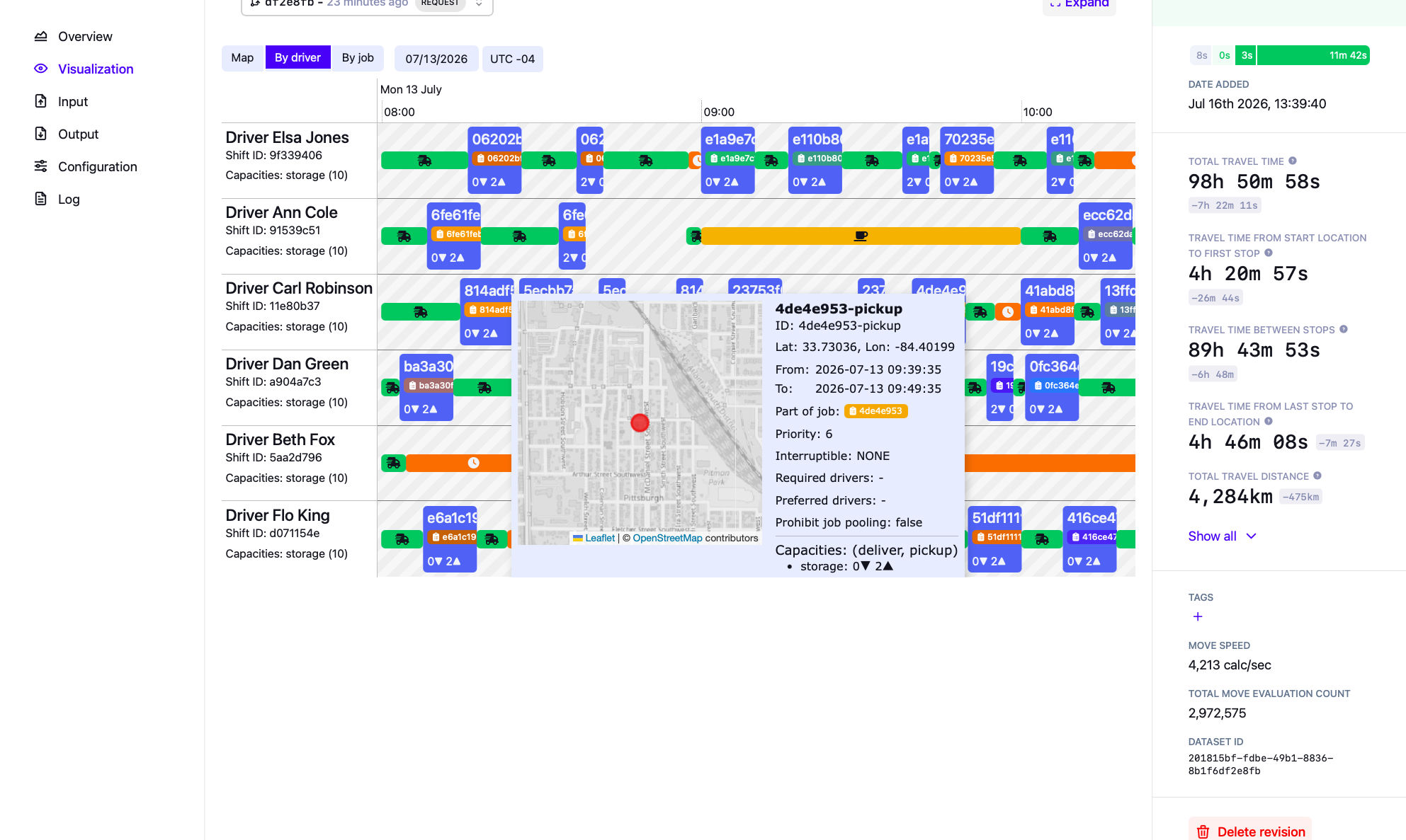 By driver visualization